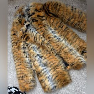 Michael Kors faux fur tiger coat